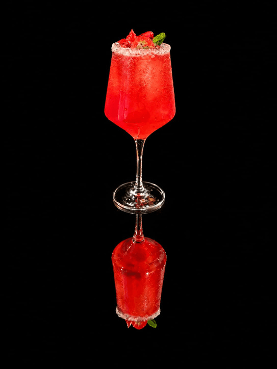 Trago Sakura de la coctelería de Sake Sushi