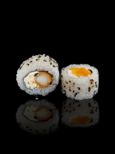 Futurama: langostino rebozado en panko, queso Boom, con salsa futurama